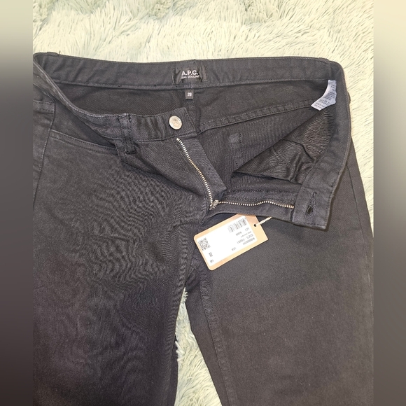 A.P.C Jean Moulant Noir Black Skinny Jeans  Size 28 NWT - Picture 6 of 13